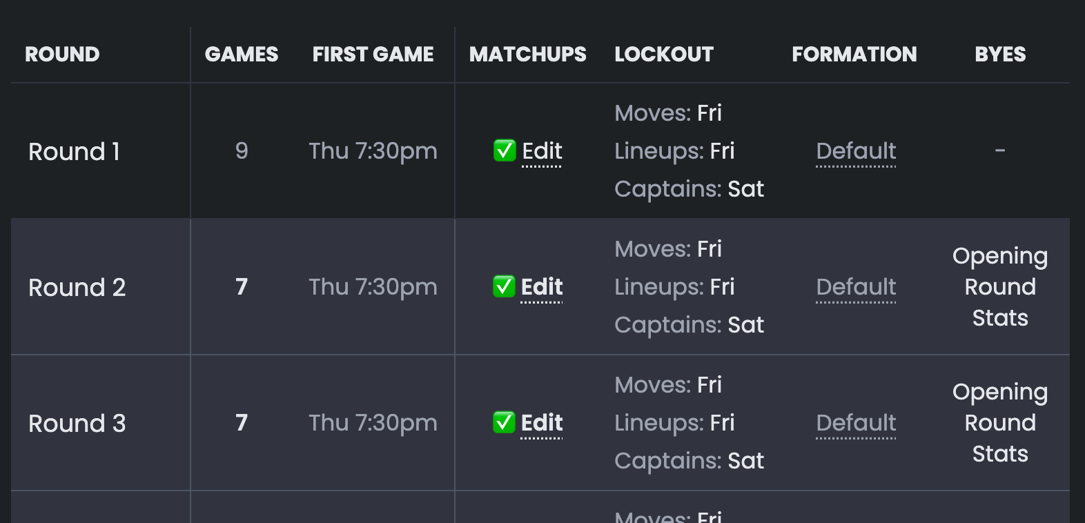 Set & Forget Settings