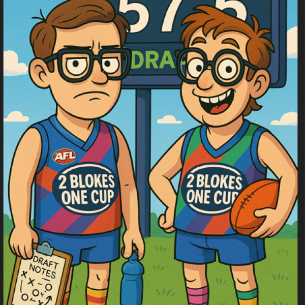 2 Blokes 1 Cup logo